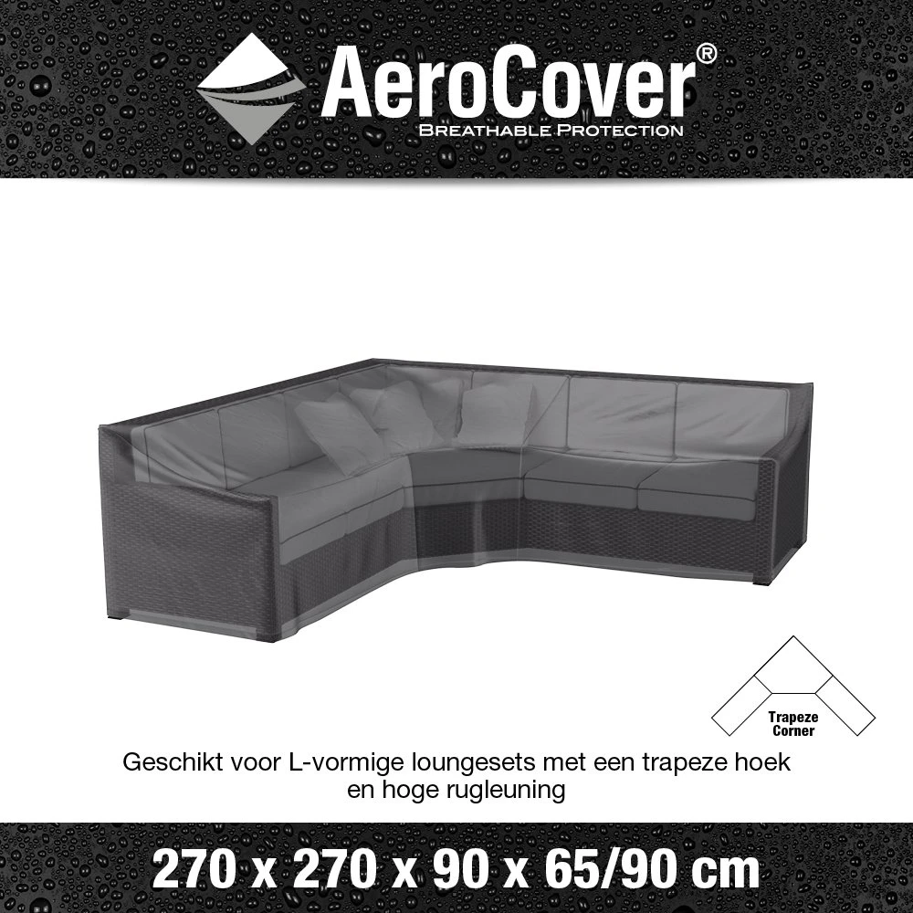 AeroCover Loungesethoes Hoekset Trapeze 270 X 270 X 65/90 Cm 5 AeroCover Loungesethoes Hoekset Trapeze 270 X 270 X 65/90 Cm - Afbeelding 3