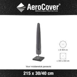 AeroCover Parasolhoes H 215 X 30/40 Cm -Buitentuin aerocover parasolhoes antraciet h215x30 40cm 1000x1000 621e0db9854e1 l