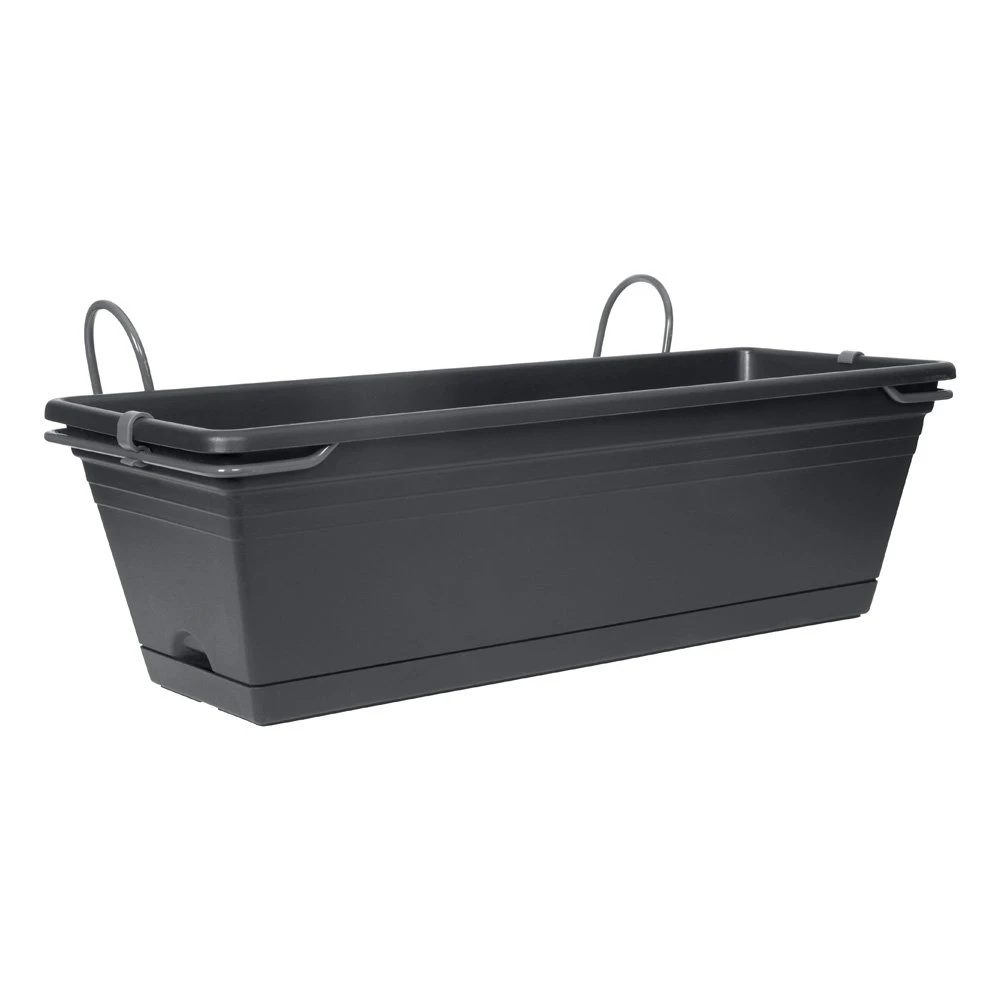Balkonbak Chill Trough Set Intense Black - 50 X 19,5 X 20 Cm 3 Balkonbak Chill Trough Set Intense Black - 50 X 19,5 X 20 Cm