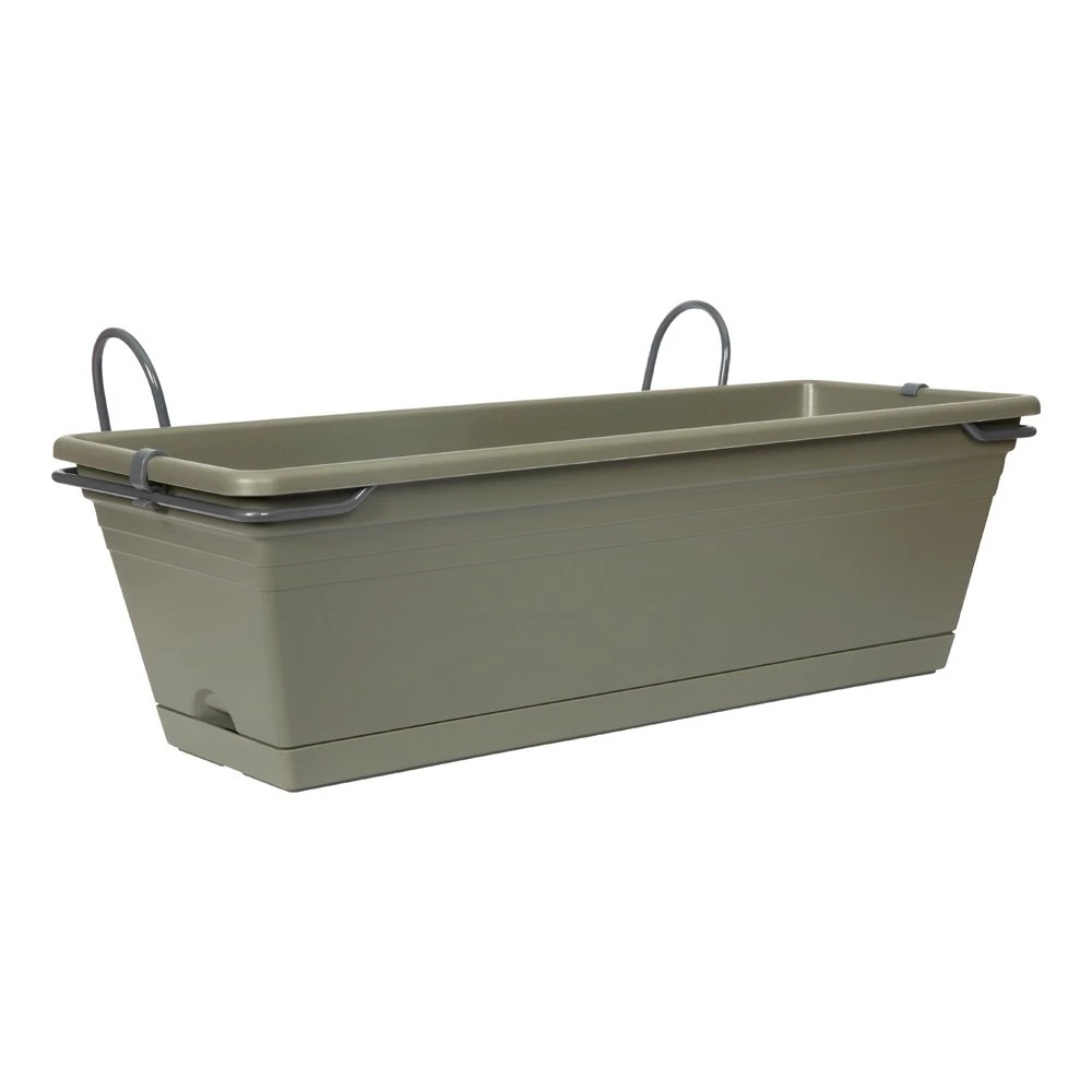 Balkonbak Chill Trough Set Olive Green - 50 X 19,5 X 20 Cm 3 Balkonbak Chill Trough Set Olive Green - 50 X 19,5 X 20 Cm