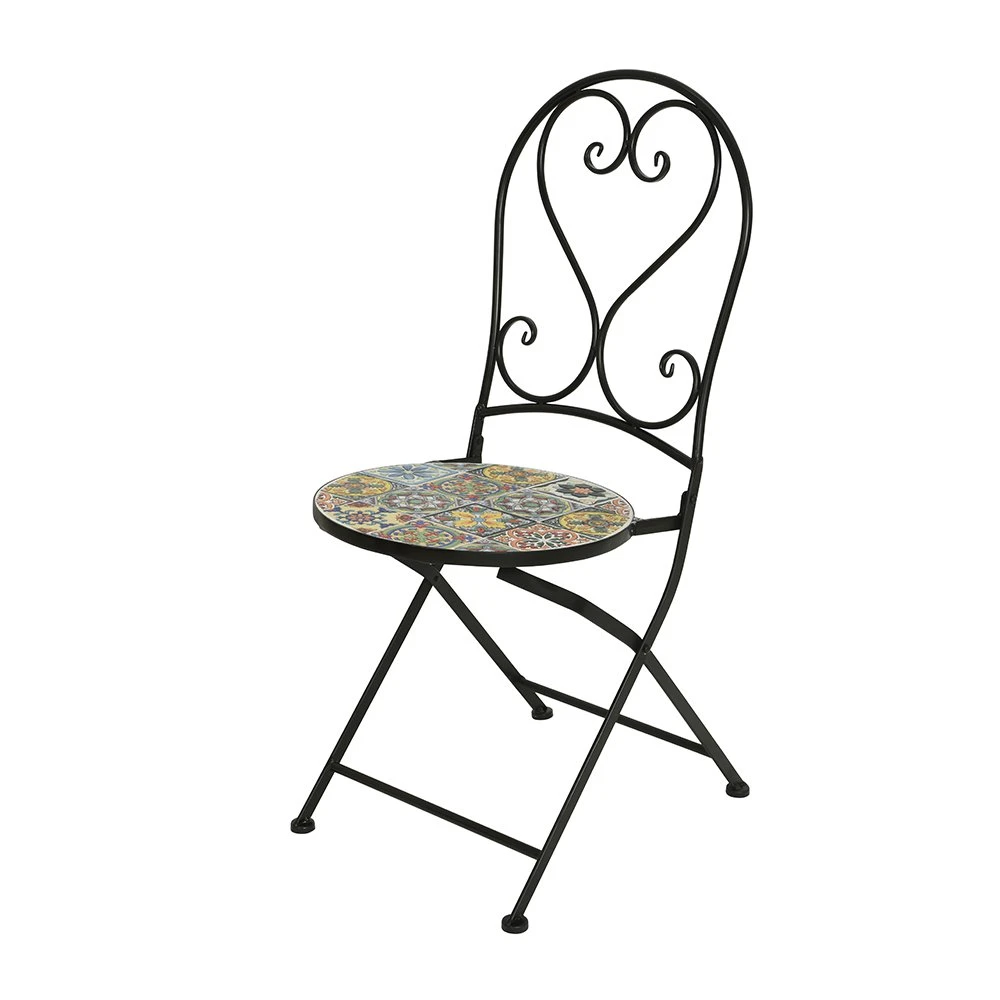 Decoris Bistro Chair Braga Iron Outdoor L39-W-H93cm 3 Decoris Bistro Chair Braga Iron Outdoor L39-W-H93cm