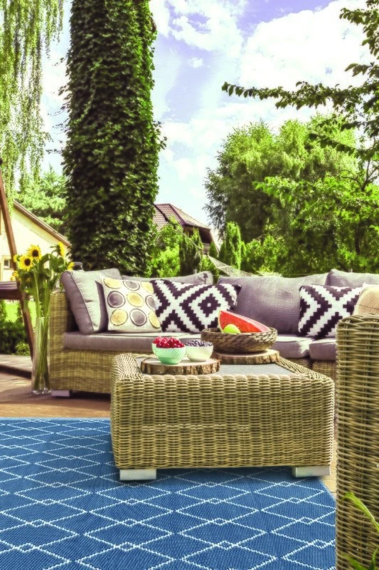 Buitenkleed MESH Royal Blue / White - 180 X 120 Cm 5 Buitenkleed MESH Royal Blue / White - 180 X 120 Cm - Afbeelding 3