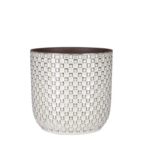 Daan Pot Rond Wit - H20,5xd21,5cm 3 Daan Pot Rond Wit - H20,5xd21,5cm