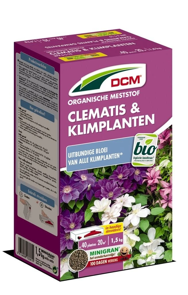 DCM Meststof Clematis & Klimplanten (MG) (1,5kg) (SD) 3 DCM Meststof Clematis & Klimplanten (MG) (1,5kg) (SD)