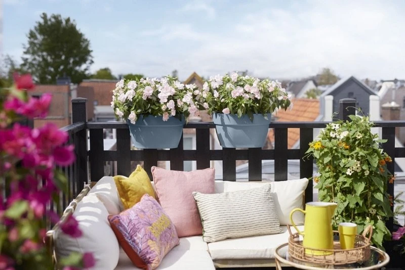 Elho Plantenbak Vibia Campana Flower Bridge 40cm Blauw 8 Elho Plantenbak Vibia Campana Flower Bridge 40cm Blauw - Afbeelding 6