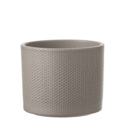 Era Pot Rond Taupe Relief - H14,5xd17,5cm