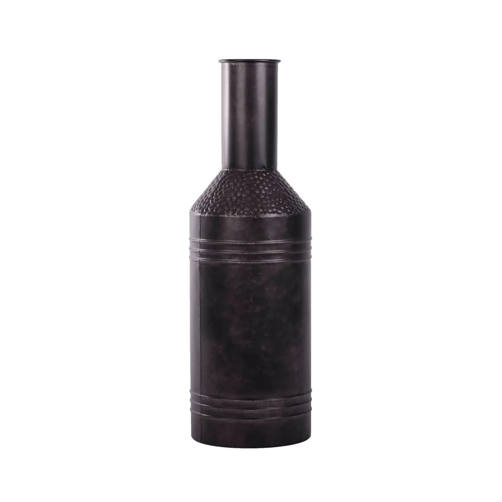 Fles Metaal Rustique Black - H 57 X D 18 Cm 3 Fles Metaal Rustique Black - H 57 X D 18 Cm