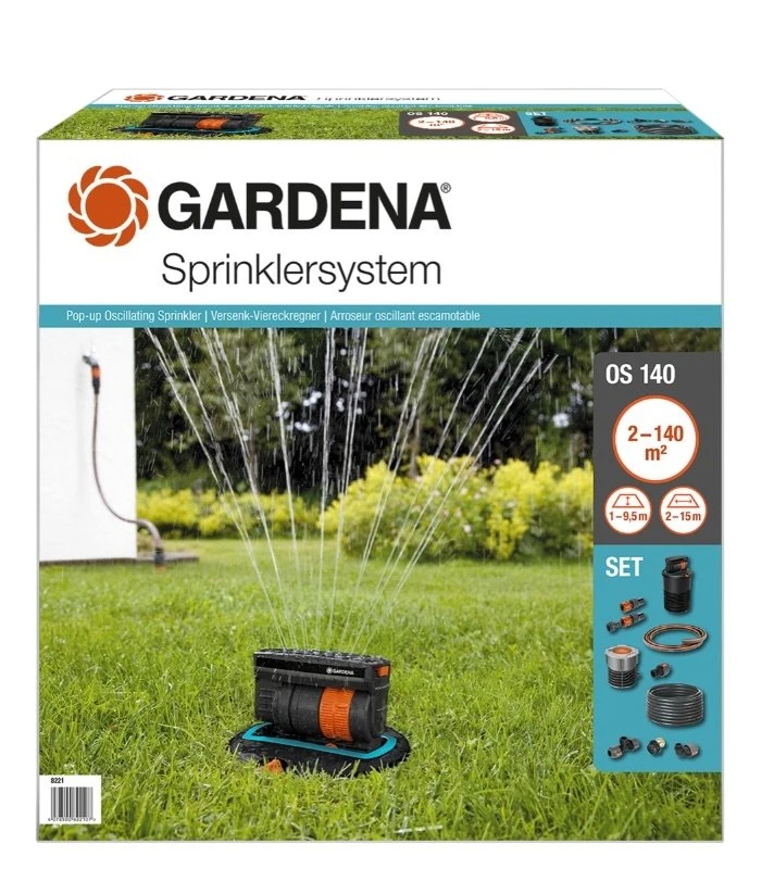 GARDENA Complete Set Met Verzonken Zwenksproeier OS 140 3 GARDENA Complete Set Met Verzonken Zwenksproeier OS 140