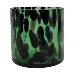 Glaasje Green Leopard - Ø 10 X H 10 Cm