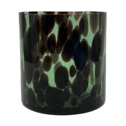 Glaasje Green Leopard - Ø 12 X H 12 Cm