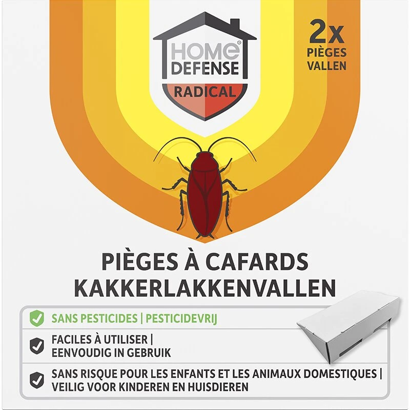 HOME DEFENSE® Kakkerlakkenvallen 2 Stuks 3 HOME DEFENSE® Kakkerlakkenvallen 2 Stuks