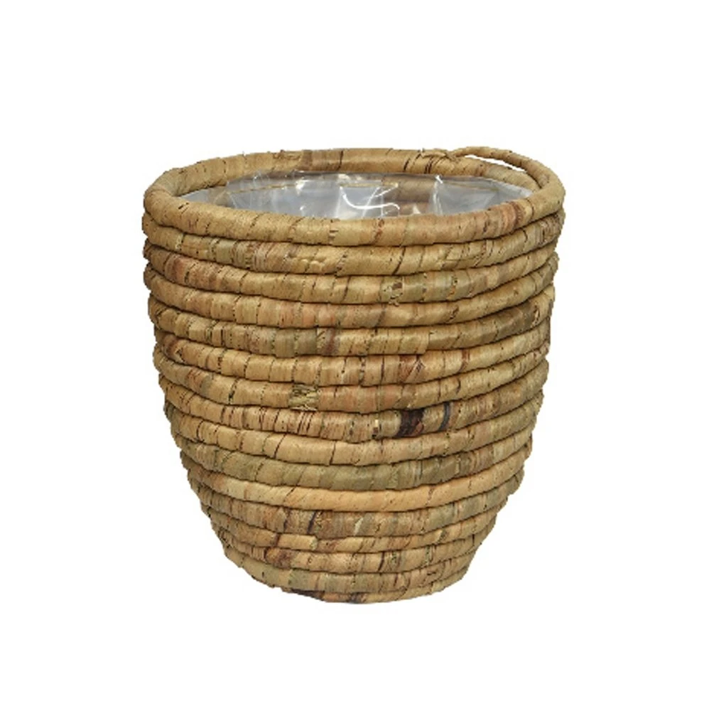 Mand Waterhyacint 3 Kl. Ass - Ø 24 X H 22 Cm 4 Mand Waterhyacint 3 Kl. Ass - Ø 24 X H 22 Cm - Afbeelding 2