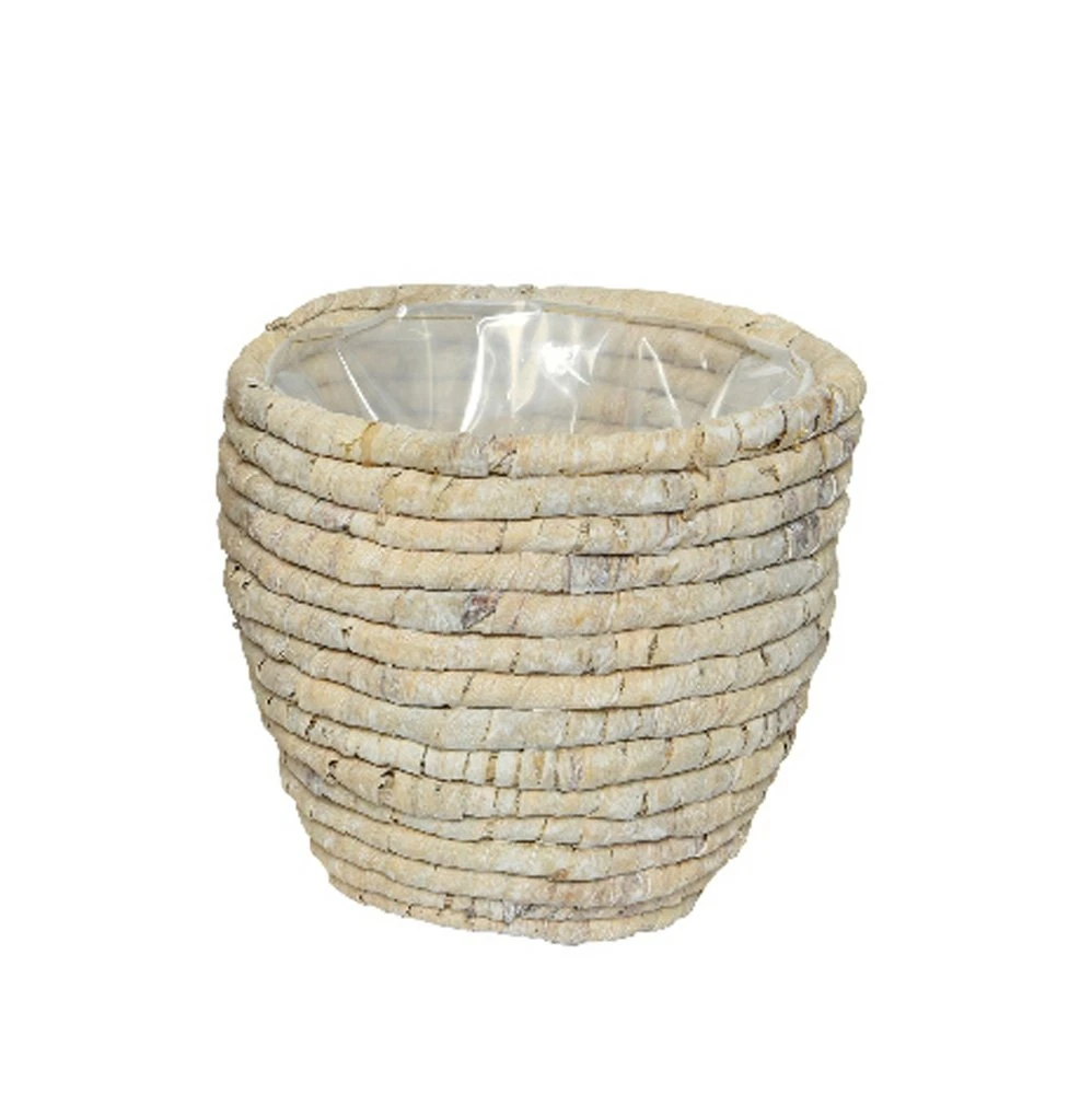 Mand Waterhyacint 3 Kl. Ass - Ø 24 X H 22 Cm 5 Mand Waterhyacint 3 Kl. Ass - Ø 24 X H 22 Cm - Afbeelding 3