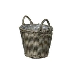 Mand Wicker Camille Grijs - Ø 42 X H 27 Cm