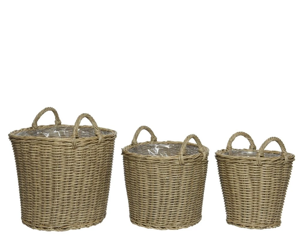 Mand Wicker Camille Natural - Ø 34 X H 24 Cm 4 Mand Wicker Camille Natural - Ø 34 X H 24 Cm - Afbeelding 2