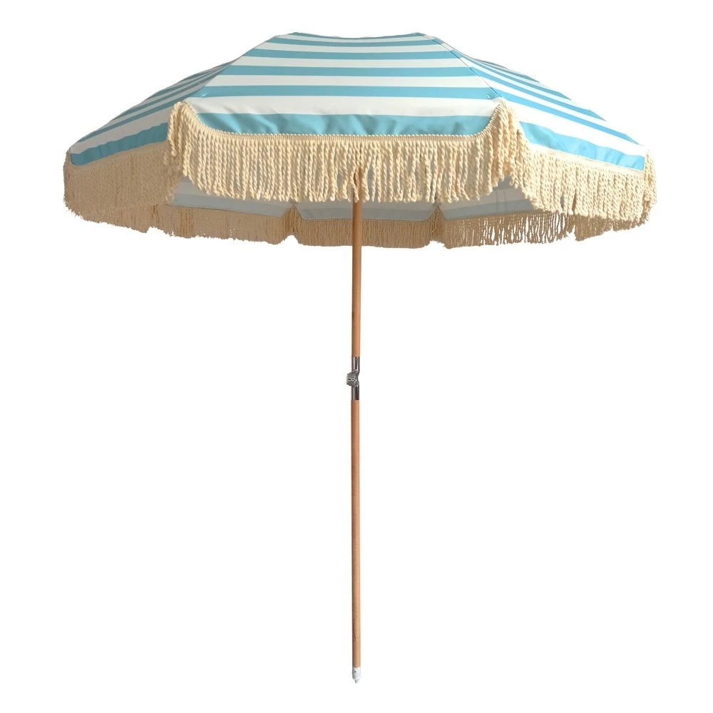 Middenstokparasol IBIZA Stripes Blue/white - Ø 180 X 200 Cm 3 Middenstokparasol IBIZA Stripes Blue/white - Ø 180 X 200 Cm