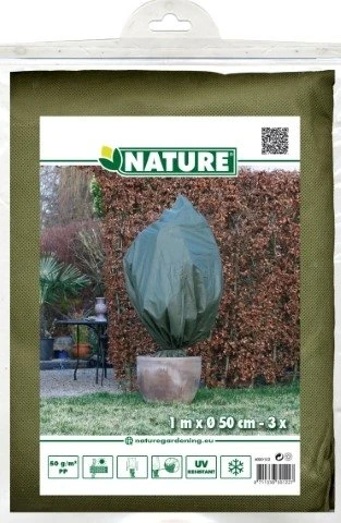 Nature Winterafdekhoes Met Koord Groen Ø50cmx1m 50 G/m² Set à 3 Stuks 3 Nature Winterafdekhoes Met Koord Groen Ø50cmx1m 50 G/m² Set à 3 Stuks