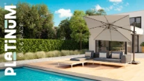 Platinum Zweefparasol Challenger T² Premium 300x300 Cm Champagne 6 Platinum Zweefparasol Challenger T² Premium 300x300 Cm Champagne - Afbeelding 4