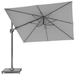 Platinum Zweefparasol Voyager T² 270 X 270 Cm Lichtgrijs -Buitentuin platinum zweefparasol voyager t 270 x 270 cm lichtgrijs 1000x997 6218e72681a4b l