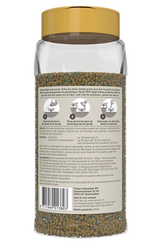 Pokon Groene Planten Voedingskorrels 800g 4 Pokon Groene Planten Voedingskorrels 800g - Afbeelding 2