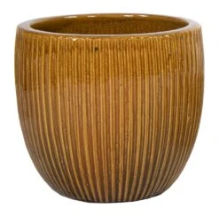 Portly Egg Rib Honey - Ø 28 X H 25 Cm