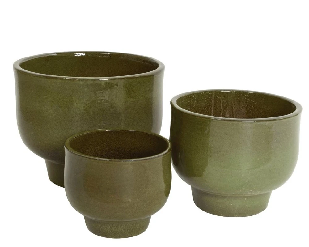 Pot Mila Groen - Ø 40 X H 33 Cm 4 Pot Mila Groen - Ø 40 X H 33 Cm - Afbeelding 2