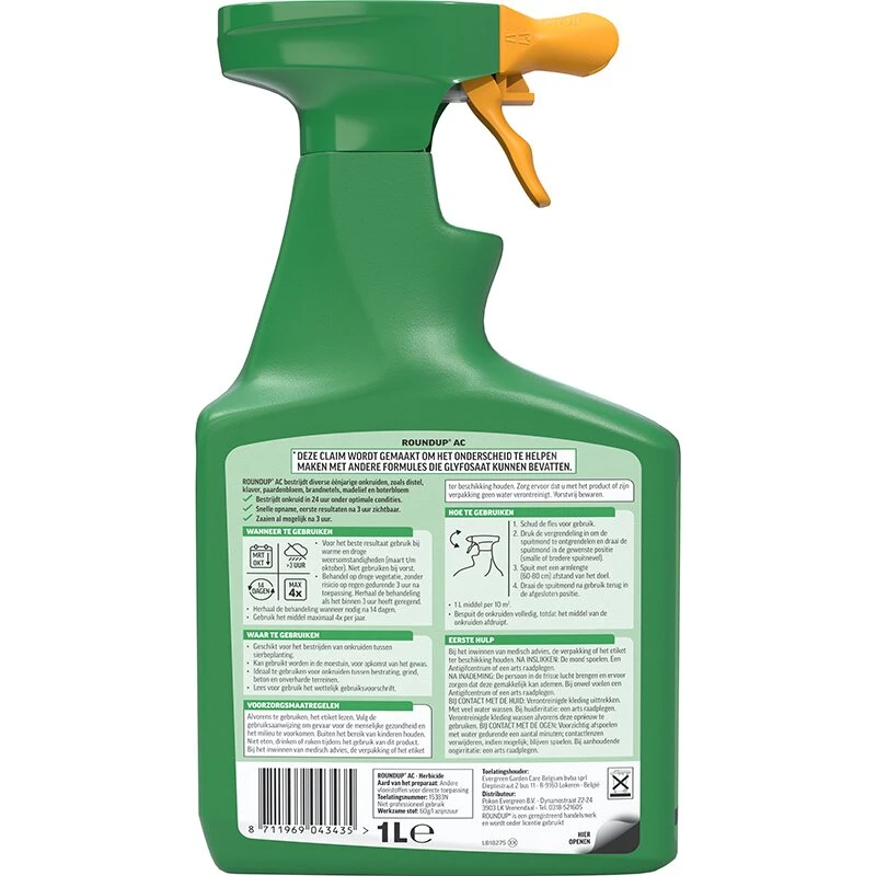 ROUNDUP® AC Totaal Onkruidvrij Kant En Klaar Spray 1L 5 ROUNDUP® AC Totaal Onkruidvrij Kant En Klaar Spray 1L - Afbeelding 3