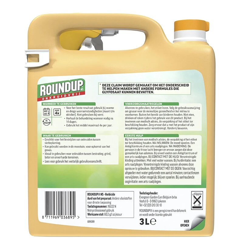 ROUNDUP® NS Natuurlijk Onkruidvrij Onkruidspuit 3L 5 ROUNDUP® NS Natuurlijk Onkruidvrij Onkruidspuit 3L - Afbeelding 3