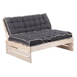 Palletkussen RAFFELED Dark Grey - 120 X 40 X 8 Cm -Buitentuin rugkussen raffeled dark grey 120 x 40 x 8 cm 1000x1000 628225c3da594 l