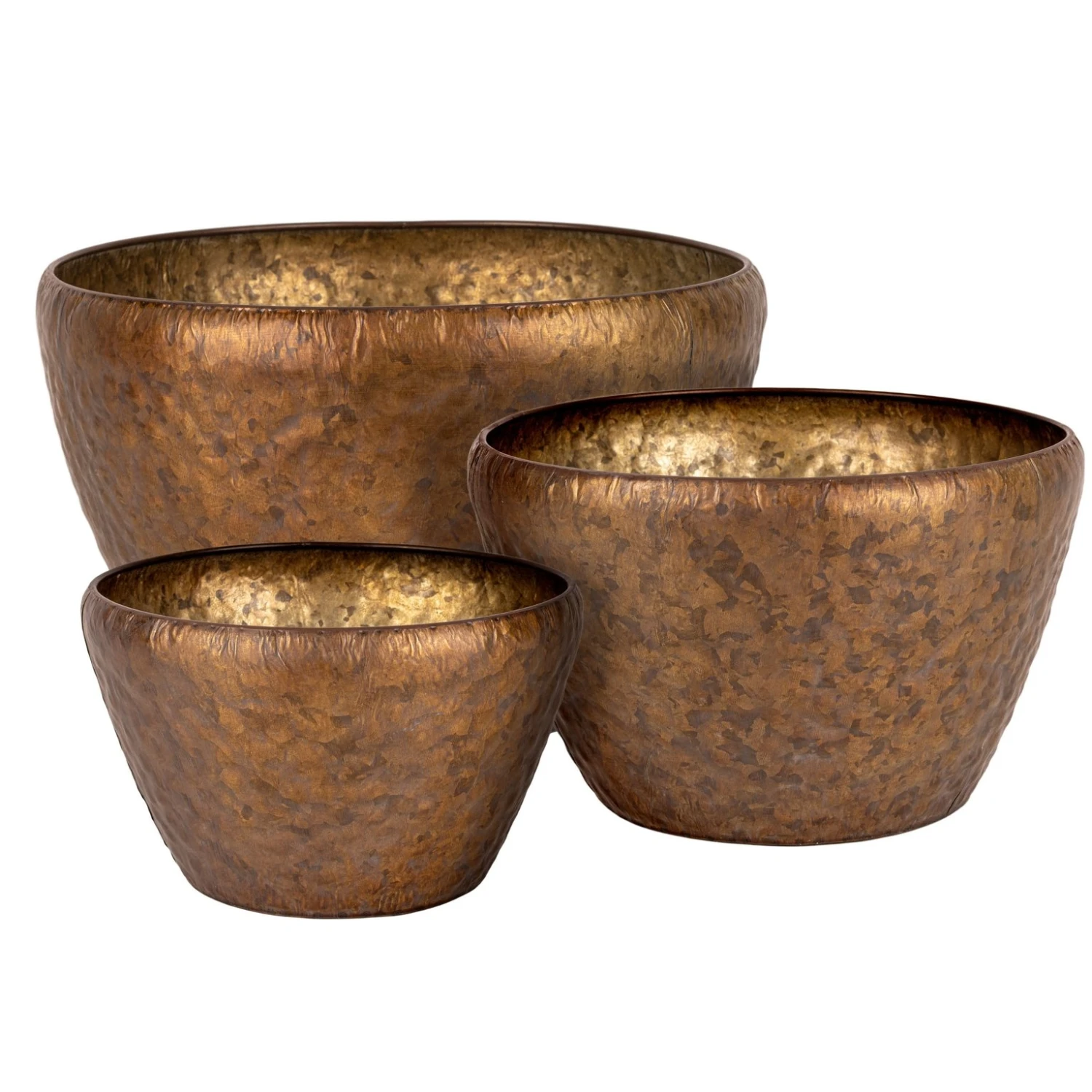 Schaal Metaal Antique Copper - Ø 28,5 X H 17 Cm 4 Schaal Metaal Antique Copper - Ø 28,5 X H 17 Cm - Afbeelding 2