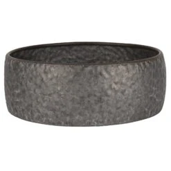 Schaal Metaal Antique Grey - Ø 35 X H 12,5 Cm