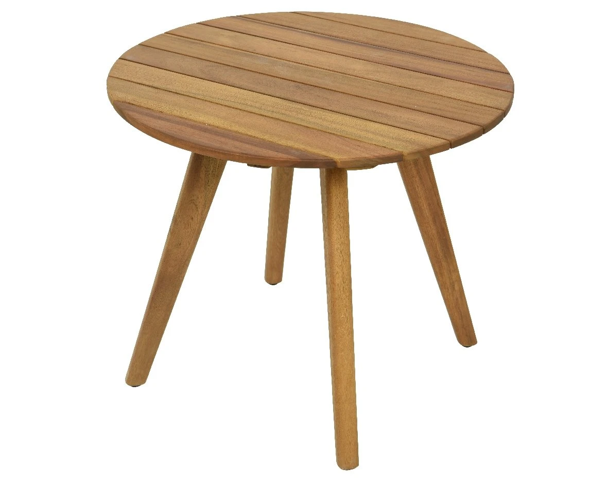 Seville Bijzet Tuintafel Acacia - Ø 55 X H 47 Cm 3 Seville Bijzet Tuintafel Acacia - Ø 55 X H 47 Cm