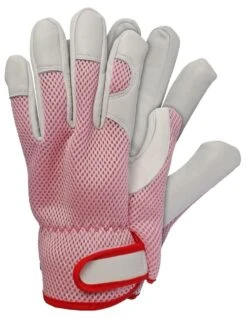 Talen Tools Werkhandschoenen Geitenleer Roze Maat S