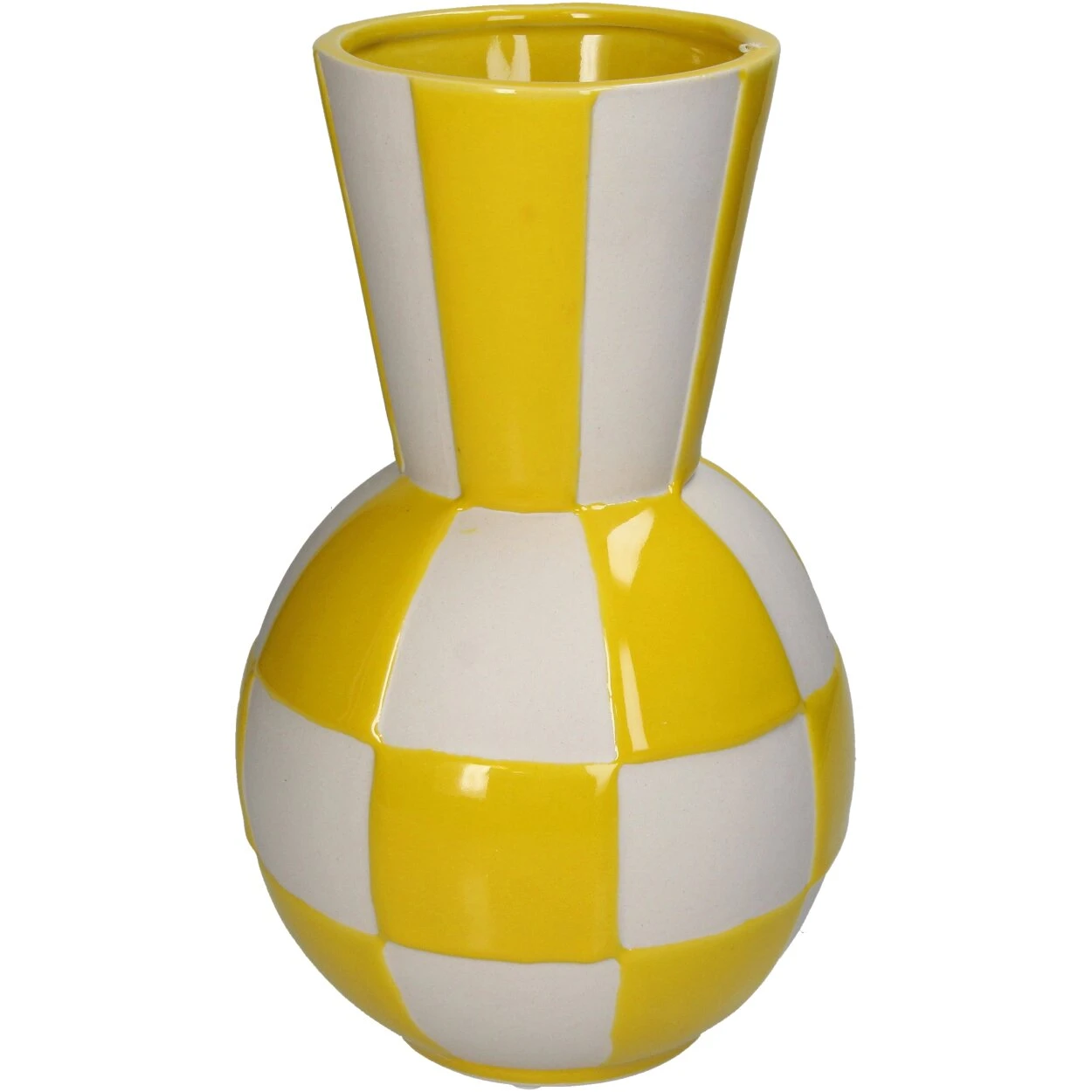 Vaas Aardewerk Geel 14 X 16,4 X 26,9 Cm 3 Vaas Aardewerk Geel 14 X 16,4 X 26,9 Cm