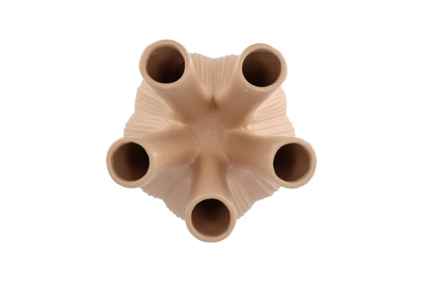 Vaas Aglio Straight Sand 16 X 16 X 19 Cm 4 Vaas Aglio Straight Sand 16 X 16 X 19 Cm - Afbeelding 2