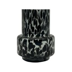 Vaas Glas Black Cheetah - Ø 12 X H 16 Cm