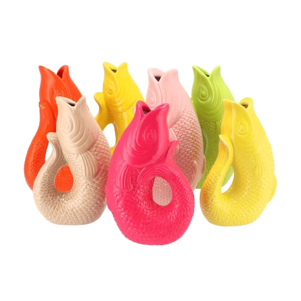 Vaas Happy Fish Double Zand 13x8x21cm 5 Vaas Happy Fish Double Zand 13x8x21cm - Afbeelding 3
