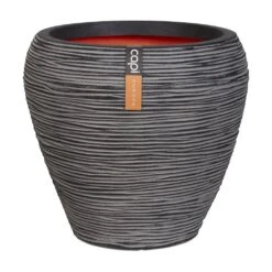 Vaas Taps Rond Rib NL 42x38 Antraciet