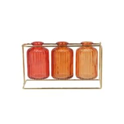 Vaasjes Karakum Coral Sunset Rack Gold 22x8x12cm