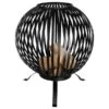 ESSCHERT DESIGN Vuurbal Strepen Laser Cut Zwart -Buitentuin vuurbal strepen laser cut zwart 1587115826 l