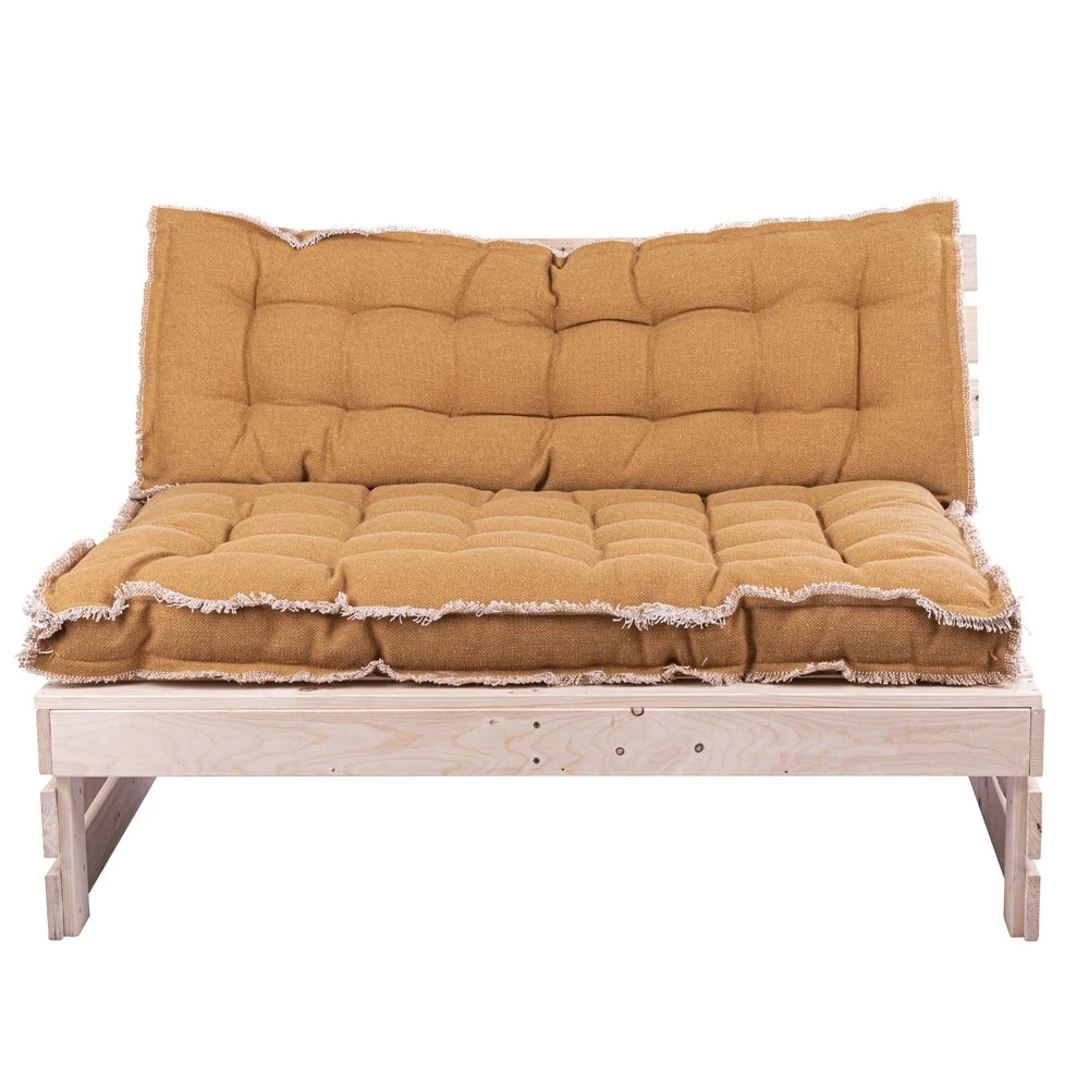 Palletkussen RAFFELED Beige - 120 X 80 X 8 Cm 4 Palletkussen RAFFELED Beige - 120 X 80 X 8 Cm - Afbeelding 2