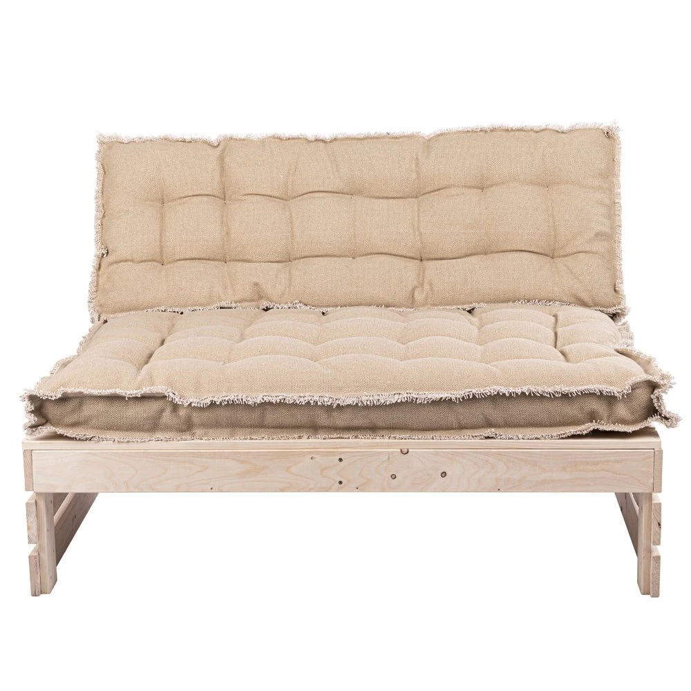 Palletkussen RAFFELED Natural - 120 X 80 X 8 Cm 4 Palletkussen RAFFELED Natural - 120 X 80 X 8 Cm - Afbeelding 2